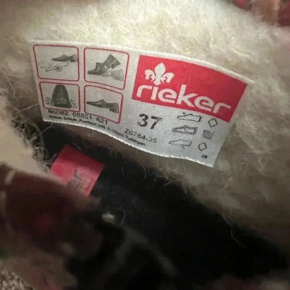 New REIKER felicitas ankle boot 37 red rainbow multicolor wool bootie 6.5 - Picture 10 of 17